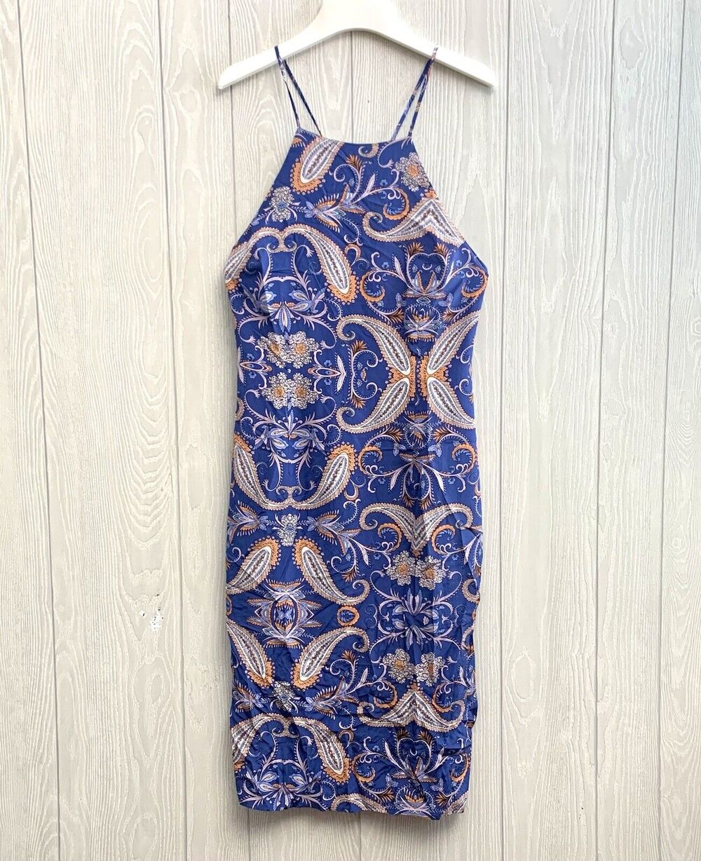 Yumi Kim Gramercy Project Afternoon Tea Silk Dress Sleeveless Midi Large NWT